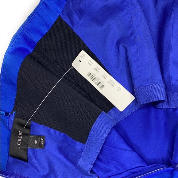 J.Crew Strapless Blue ruffle hem dress4P - Picture 5 of 8